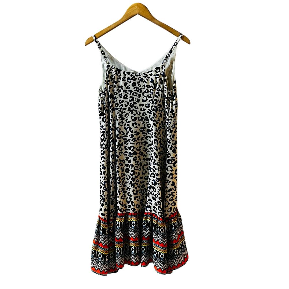 CAbi Leopard Mixed Print Sleeveless Flare Hem Dress Size XS Multicolor 5115 - Picture 3 of 9